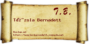 Tézsla Bernadett névjegykártya