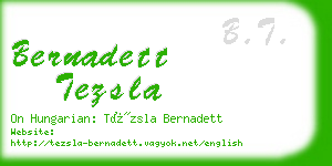 bernadett tezsla business card